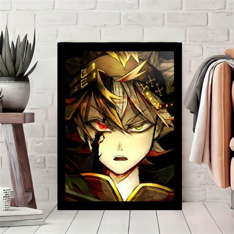 Quadro Decorativo Com Vidro E Moldura Black Clover Anime Elo7