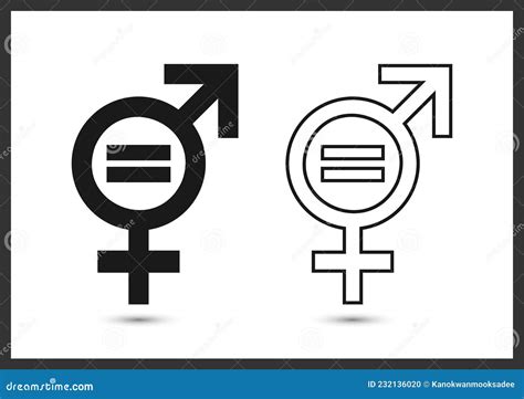 Gender Equality Icon. Equity Parity Men And Women Logo. Collection Of ...