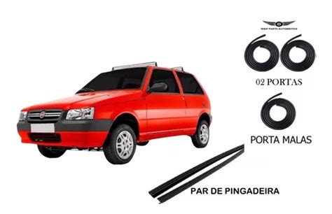 Kit Borracha Mala Portas E Pingadeira Fiat Uno 2 Pts Parcelamento Sem