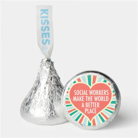 Inspirational Social Worker Heart Quote Hershey®s Kisses® Zazzle