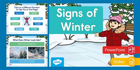 Signs Of Winter Powerpoint Kindergarten Resource Twinkl