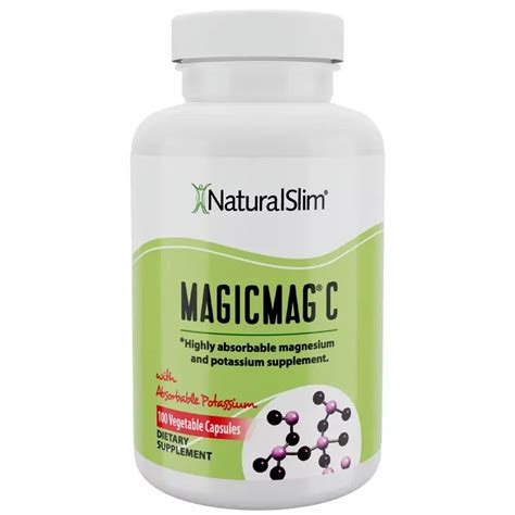 Bonzelo Naturalslim Magicmag C Magnesium Citrate Capsules W Natural Potassium 100 Ct