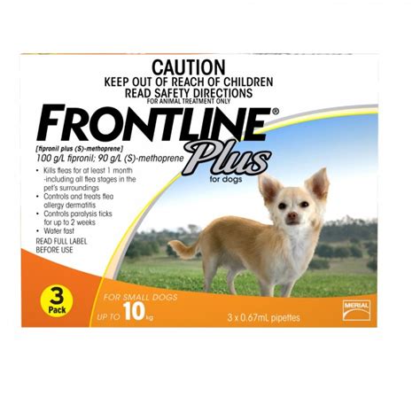 Frontline Plus For Dogs Small Up To 10kg 3 Pack – Prettypetsalon