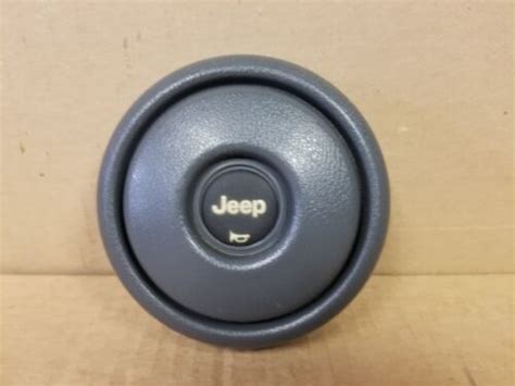 Jeep Cj Wrangler Yj Steering Wheel Horn Center Cap Gray Ebay