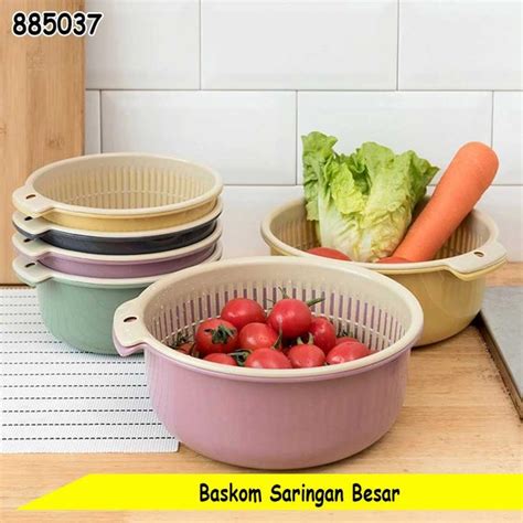 Jual Baskom Saringan Plastik Besar Cuci Buah Sayur Wadah Cuci Sayur