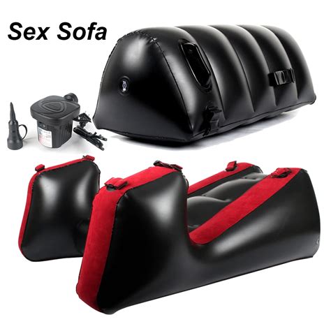 Sex Sofa Split Leg Inflatable Furniture Mat Pillows Air Pump Sex Toys