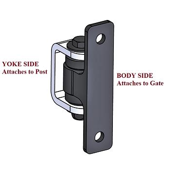 Aluminum Body Sealed Bearing Bolt On Gate Hinges Black Stsource