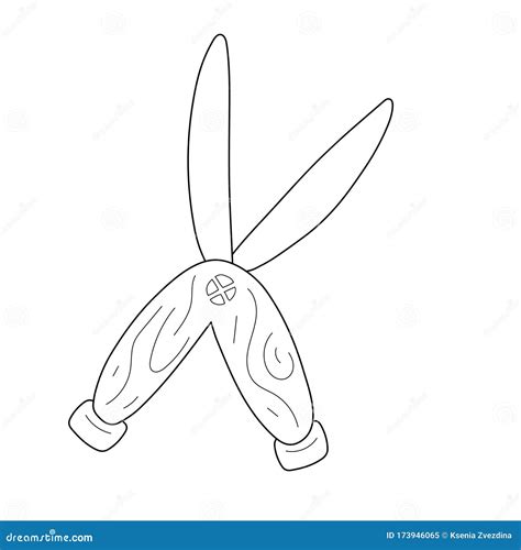 Pruning Shears Scissors Doodle Outline Icon Gardening Tool For