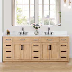 Lexora Condor In W X In D Brown Oak Double Bath Vanity And