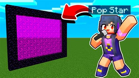 How To Make A Portal To The Aphmau Pop Star Dimension In Minecraft Youtube