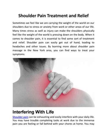 Shoulder Pain Treatment and Relief by Bodyworks DW - Issuu