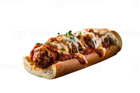 Tasty Meatballs Sandwich On Transparent Background 25229938 Png