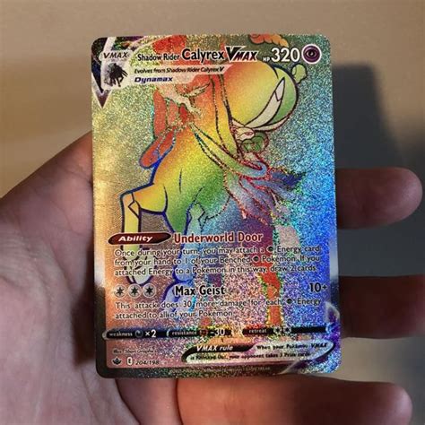 Verified Shadow Rider Calyrex Vmax Secret Rare Chilling Reign