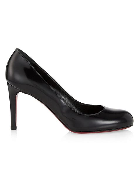 Christian Louboutin Pumppie 85mm Leather Pumps Black Editorialist