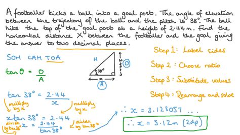 Question Video Using Right Angled Triangle Trigonometry To Solve Word