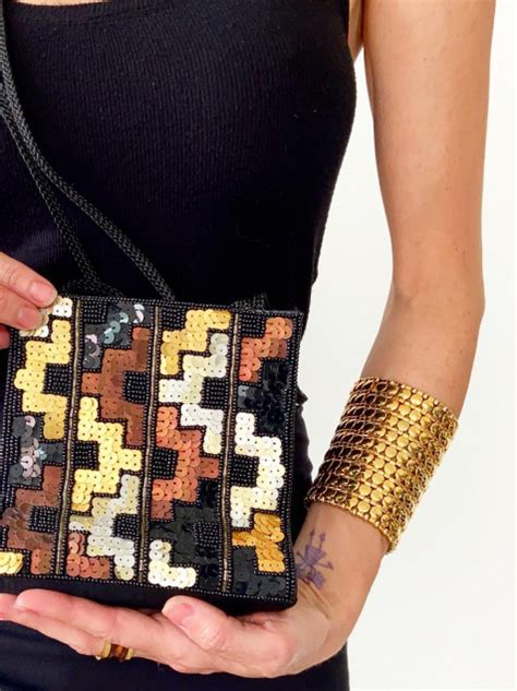 Bolsa Bordada Con Lentejuelas BlackClothesStore LolaPay