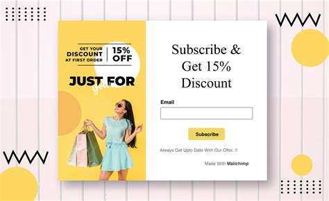 Mailchimp Subscriber Popup Form Design On Behance