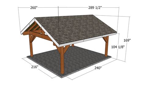 Gable Pavilion Plans Diy Plans Myoutdoorplans