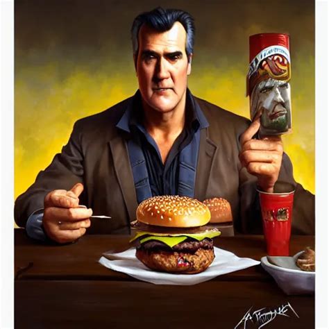 A Portrait Of Elvis Eating A Cheeseburger Stable Diffusion OpenArt