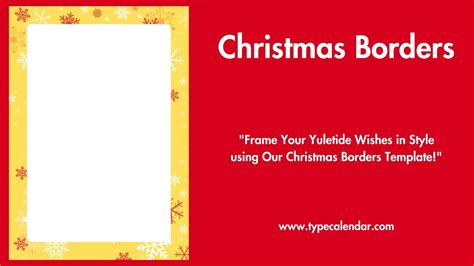 Free Printable Christmas Border Templates Word Psd