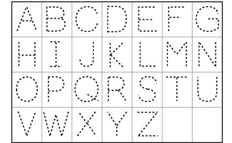 Tracing The Letters Of The Alphabet