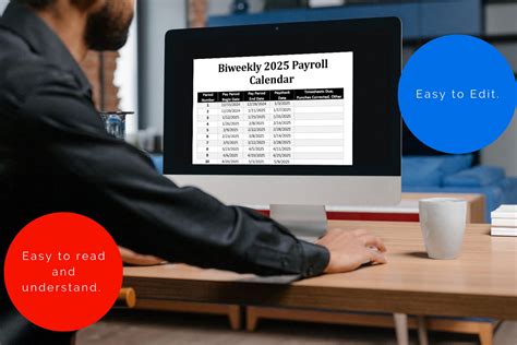 Biweekly Payroll Calendar 2025 Ms Editable Word Excel Pay Period Start