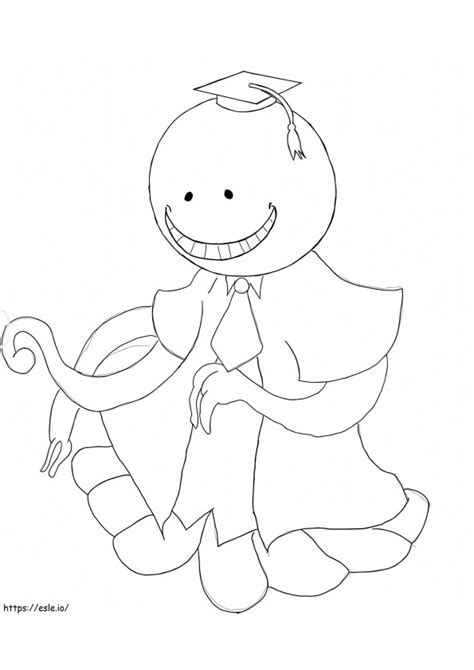 Cute Koro Sensei Coloring Page