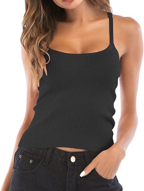 Dobei Women S Summer Sleeveless Straps Backless Off Shoulder Sexy Tank