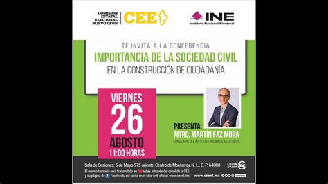 🔴 Envivo Conferencia Importancia De La Sociedad Civil En La