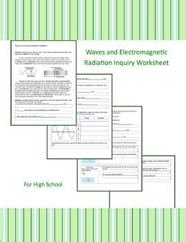 Waves And Electromagnetic Radiation Inquiry Worksheet By Amelia Teare