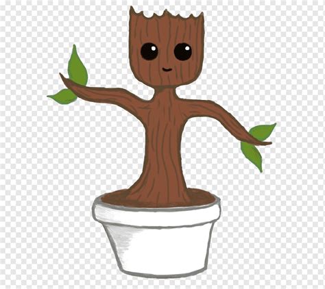 Beb Groot Guardianes De La Galaxia Mam Fero Comida Pegatina Png