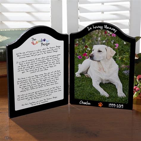 Personalized Pet Memorial Photo Plaque - Pets In Heaven