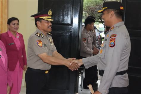 Sambut Hut Bhayangkara Ke Personil Polres Toba Naik Pangkat