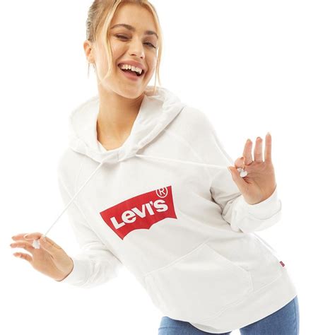 levis dames graphic hoodies wit