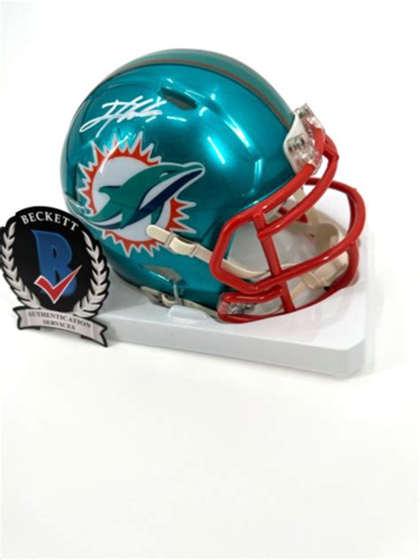 jevon holland miami dolphins autographed flash speed mini football