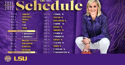 LSU Women’s Basketball Announces Schedule For 2021-22 Season – LSU