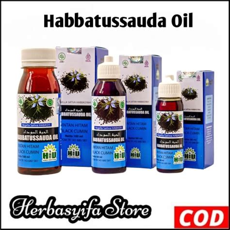 Jual Habbatussauda Oil HIU 100ml 60ml Dan 30ml Habbat Cair Shopee