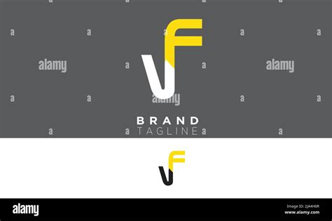 Letras Del Alfabeto Vf Iniciales Logotipo Del Monograma Fv V Y F