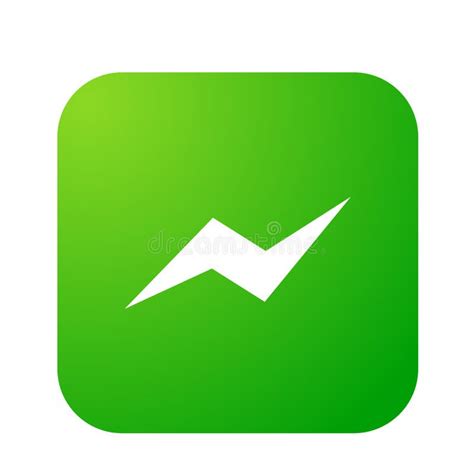 Messenger Facebook Logo Icon Social Media Icon in Green Vector Element for Web Internet on White ...