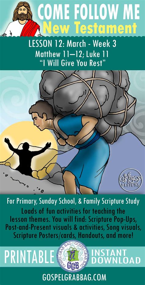 Primary And Home Come Follow Me Activities March Week 3 New Testament