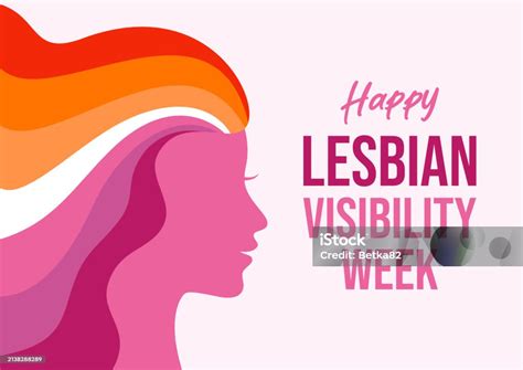 Happy Lesbian Visibility Week Poster Vector Illustration Stock