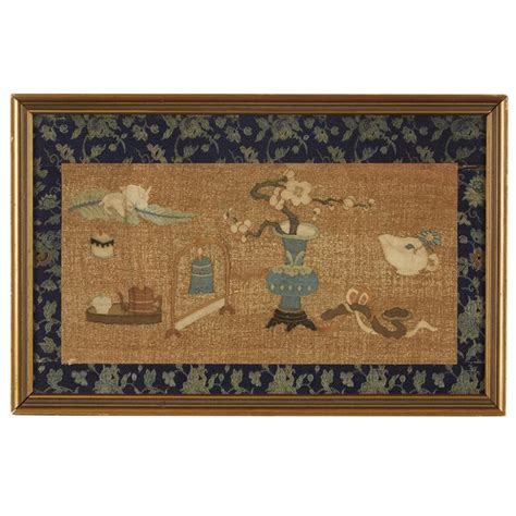 Sold At Auction Three Chinese Kesi Tapestry Panels Possibly Ming Dynasty