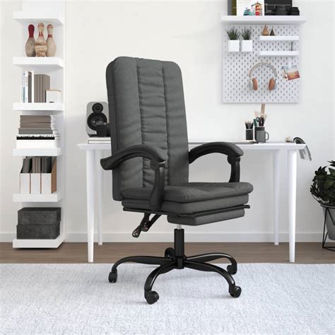 TIP Chaises de bureau Fauteuil inclinable de bureau Gris foncé