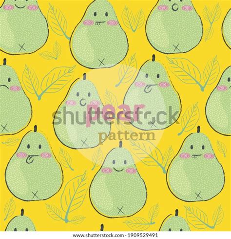 Pear Drawing Seamless Cartoon Vector Image Stock Vector (Royalty Free) 1909529491 | Shutterstock