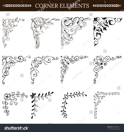 Vintage Design Elements Corners Vector Stock Vector (Royalty Free ...