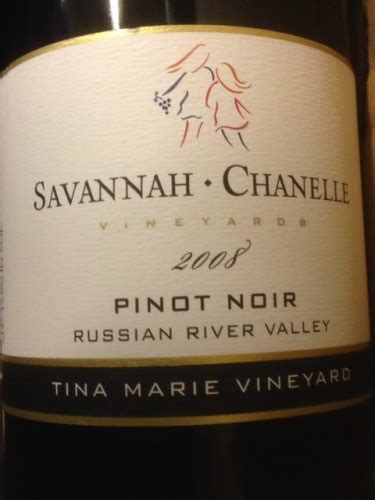 Savannah Chanelle Vineyards Tina Marie Vineyard Pinot Noir Vivino US