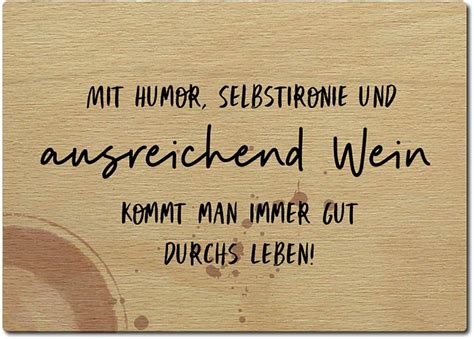 Interluxe Postkarte Aus Holz Mit Humor Selbstironie Wein Din A