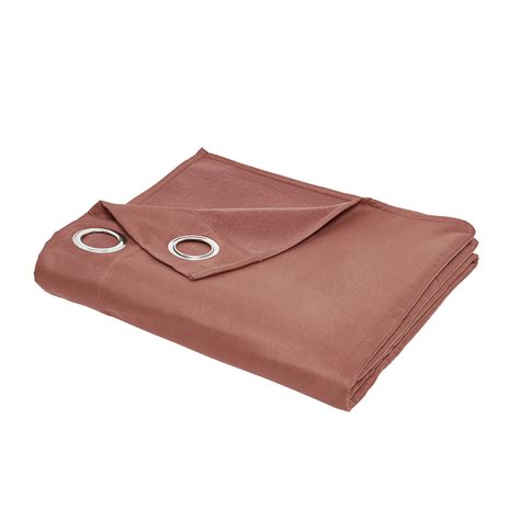 Rideau isolant thermique à 8 oeillets Essential Terracotta L 240