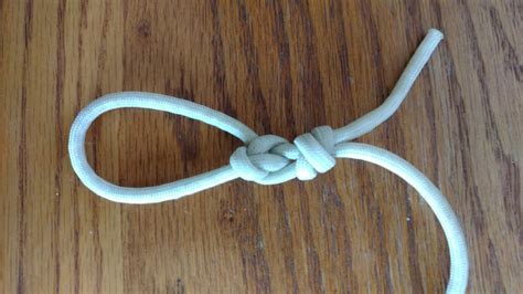 Bowline with backup knot tied directly to standing end. No Yosemite finish.