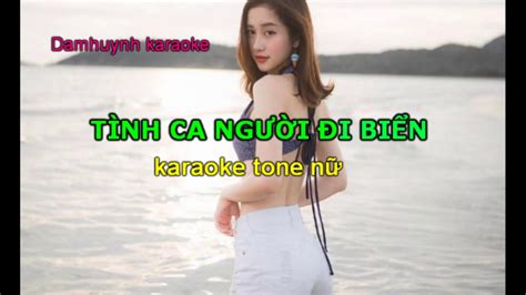 Tình ca người đi biển Karaoke tone nữ YouTube